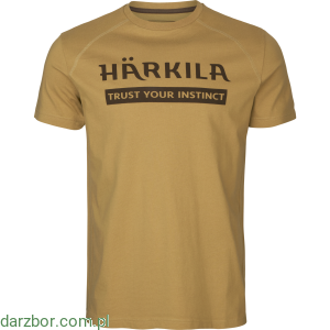HARKILA LOGO t-shirt 2-PAK ANTIQUE SAND/DARK OLIVE