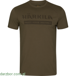 Koszulka HARKILA LOGO t-shirt  WillowGreen