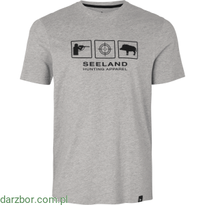 Koszulka SEELAND Lanner t-shirt Melange Dark Grey